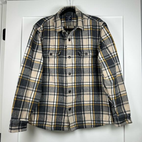 Abercrombie & Fitch Plaid Heavy Weight Flannel Shacket Size XXL - Picture 1 of 5